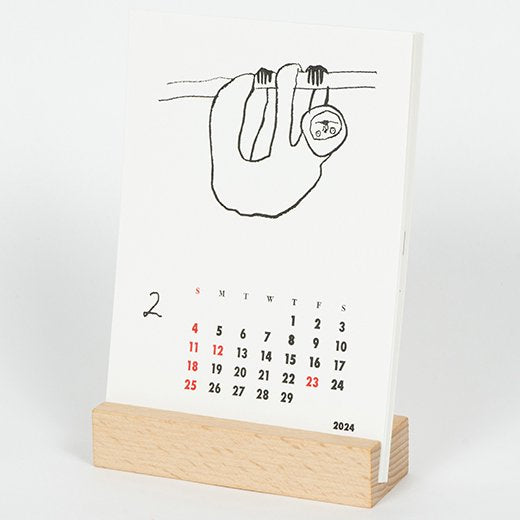 2024 Letterpress Desk Calendar Slow Year Izumi Shiokawa ZAKKAsine