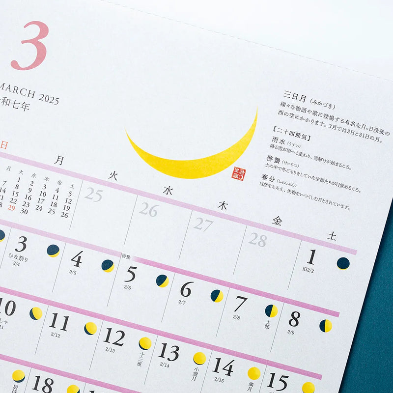 2025 Calendar Wall Hanging Month and Calendar