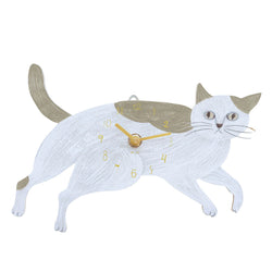 Diecut clock Beige cat | Matsuo Miyuki