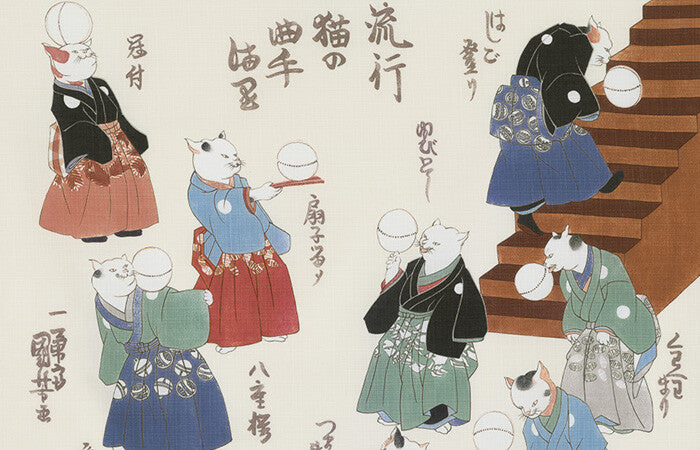 70 Ukiyo-e | Cats Juggling Balls Cream