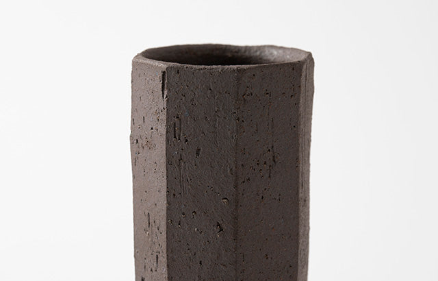 Tsutsu Yunomi - Echizen Pottery -  Matte Black | Nakagawa Masashichi Shoten