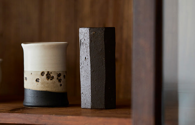 Tsutsu Yunomi - Echizen Pottery -  Matte Black | Nakagawa Masashichi Shoten