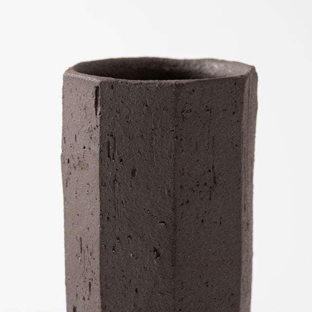 Tsutsu Yunomi - Echizen Pottery -  Matte Black | Nakagawa Masashichi Shoten