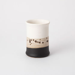 Tsutsu Yunomi - Mino Ware, Two-Tone Black and White Glaze | Nakagawa Masashichi Shoten