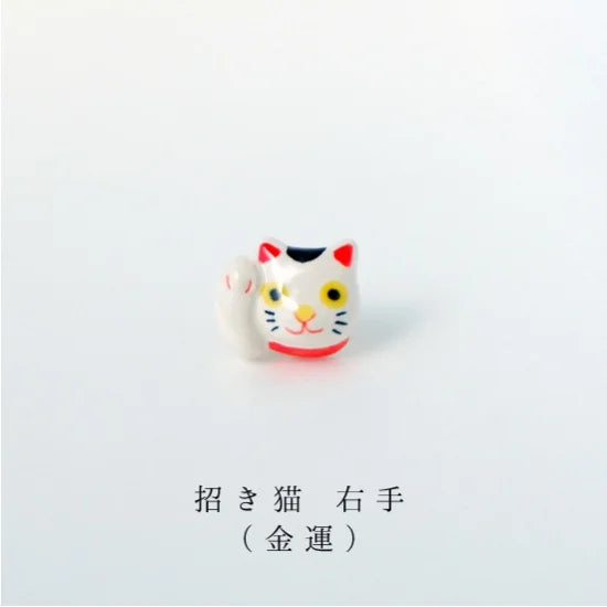 Maneki Neko (Right Hand - Wealth) Inu Ceramic Brooch