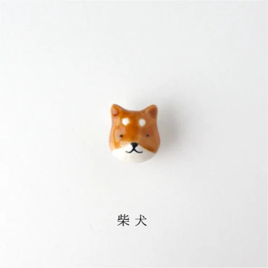 Shiba Inu Ceramic Brooch