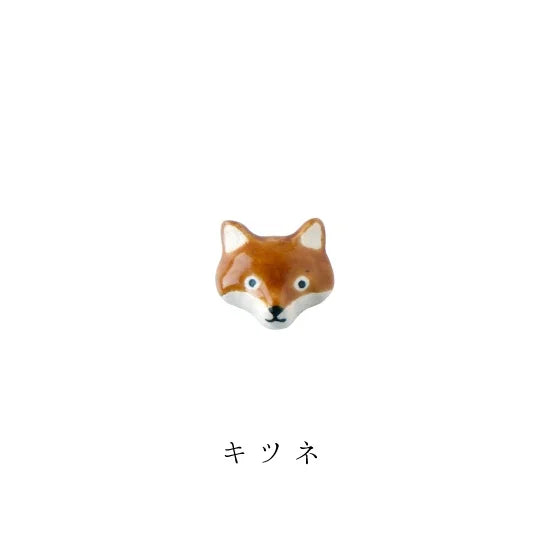 Fox Inu Ceramic Brooch