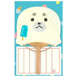 Japanese bamboo fan card | Seal