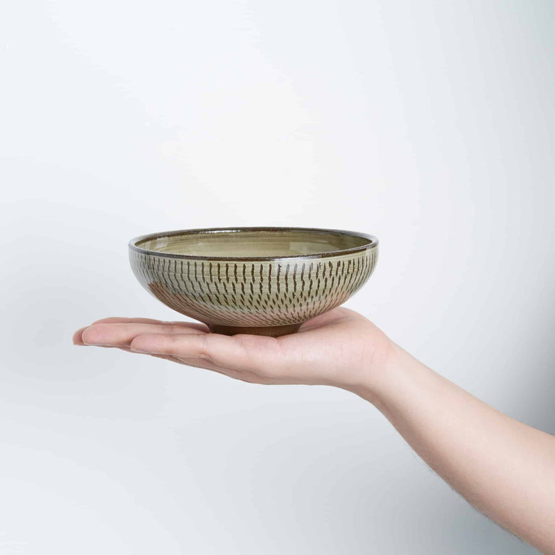 Hasami Ware Yellow Glaze Tobikanna Round Flat Bowl