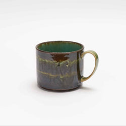 Green Glaze Two-Tone Brushed Mug