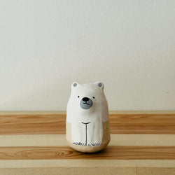 Polar Bear Papier-mache Tumbling Doll ｜COSHELL