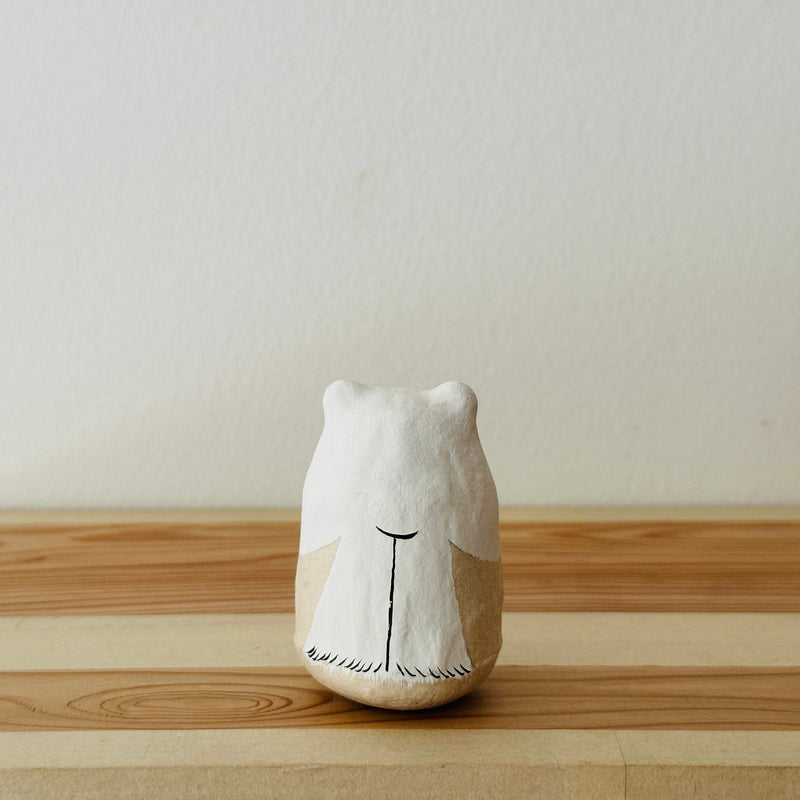 Polar Bear Papier-mache Tumbling Doll ｜COSHELL