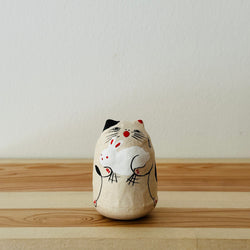 Cat and Rabbit Papier-mache Tumbling Doll ｜COSHELL