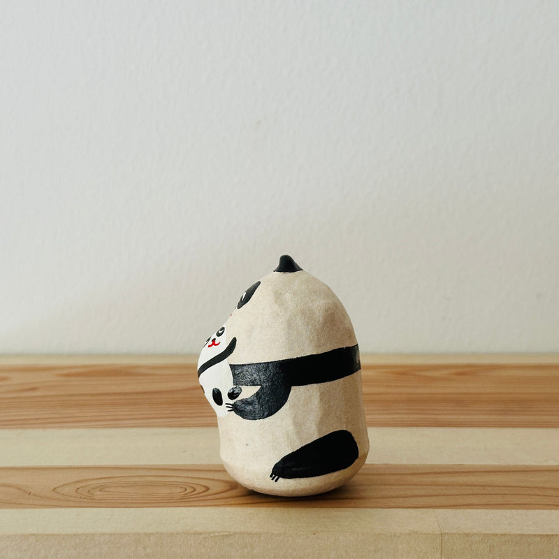 Parent and Baby Panda Papier-mache Tumbling Doll ｜COSHELL