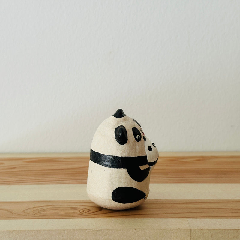 Parent and Baby Panda Papier-mache Tumbling Doll ｜COSHELL