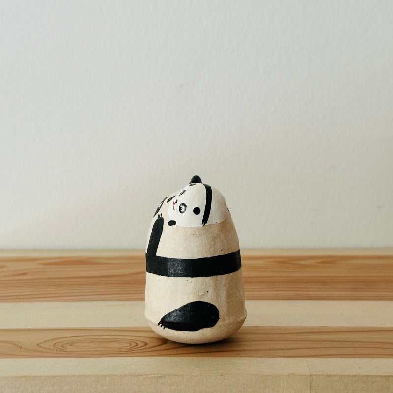 Parent and child Panda Papier-mache Tumbling Doll ｜COSHELL