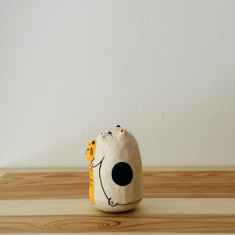 Kokeshi Cat Papier-mache Tumbling Doll ｜COSHELL