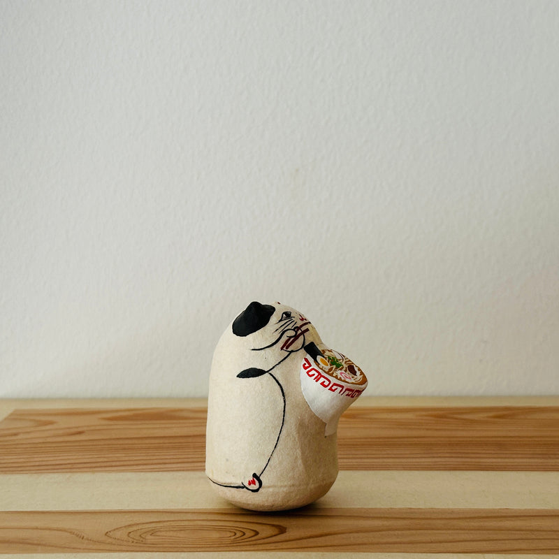 Ramen Cat Papier-mache Tumbling Doll ｜COSHELL