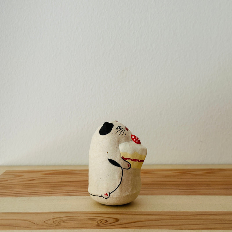 Shortcake Cat Papier-mache Tumbling Doll ｜COSHELL