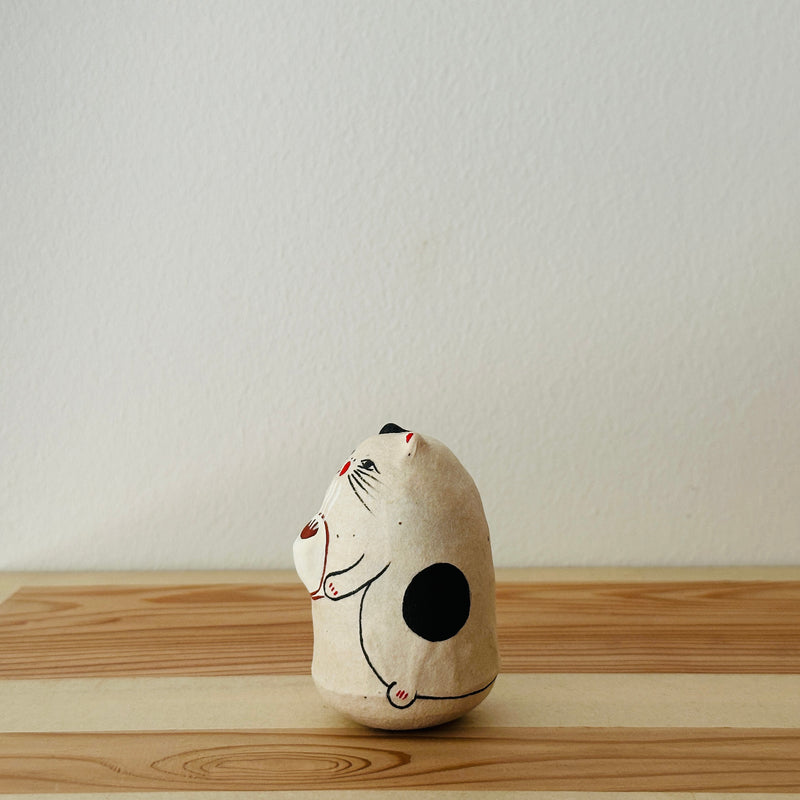 Coffee Cat Papier-mache Tumbling Doll ｜COSHELL