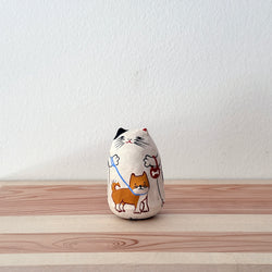 Shiba Cat  Papier-mache Tumbling Doll ｜COSHELL