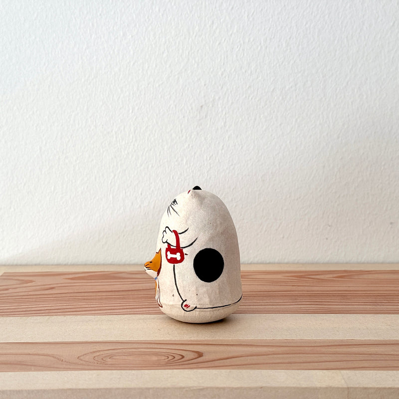 Shiba Cat  Papier-mache Tumbling Doll ｜COSHELL