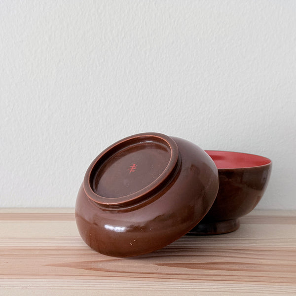 Japanese Lacquered Wooden Bowl #84 | Japanese Vintage