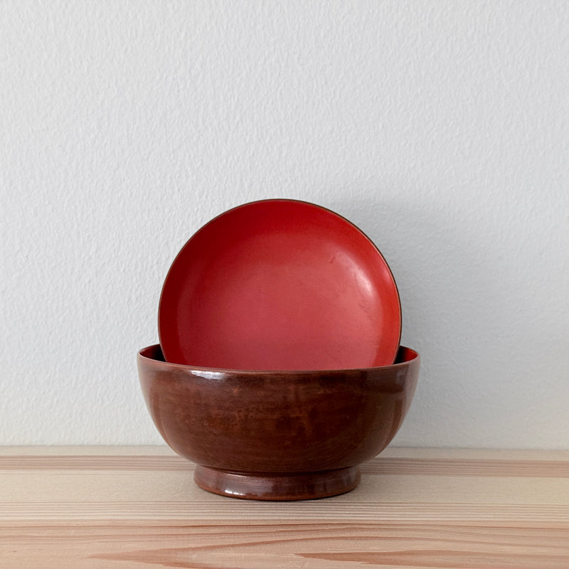 Japanese Lacquered Wooden Bowl #84 | Japanese Vintage