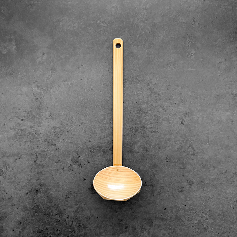 Rustic Bamboo and Hinoki Ladle | Kobo Aizawa