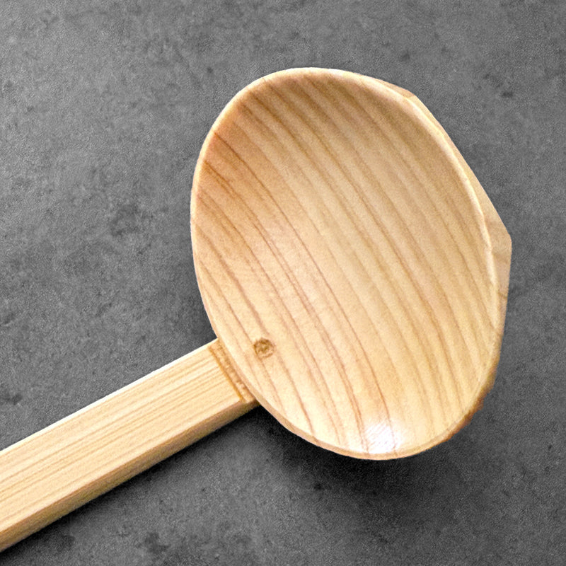 Rustic Bamboo and Hinoki Ladle | Kobo Aizawa